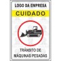 Cuidado - trânsito de máquinas pesadas